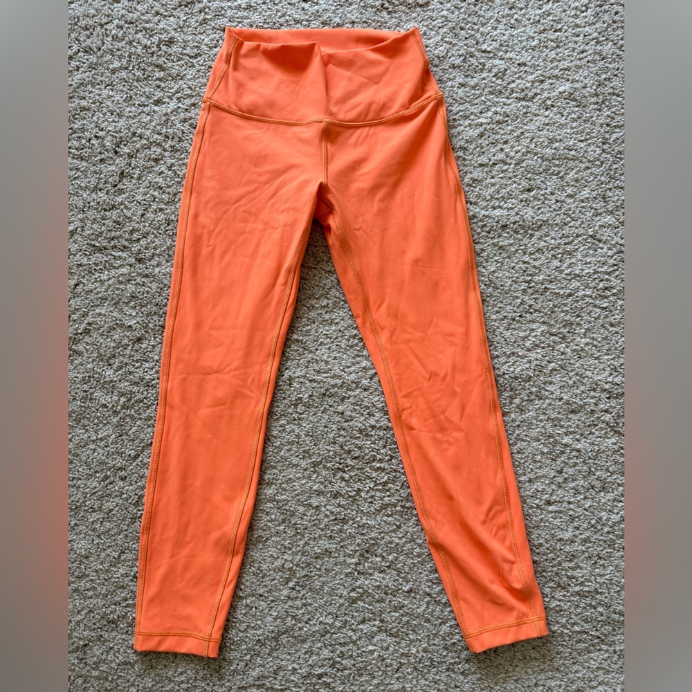 Orange Lulu leggings size 6